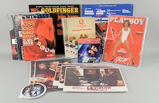 James Bond - Memorabilia including GoldenEye synopsis, Octopussy German front of house sets (3), German Playboy special, The 