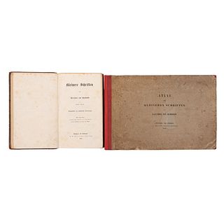 Humboldt, Alexander von. Kleinere Schriften. Texto: Seis tablas. Atlas: 12 vistas de Volcanes, grabados. Piezas: 2.