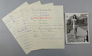 Autographs - Four pages from the 1960's/70's, signatures including Bing Crosby, David Niven, Henry Cooper, Diana Dors, Vincen