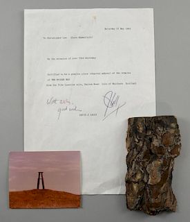 The Wicker Man (1973) A piece of charred tree given to Sir Christopher Lee from the film location site in Burrow Head, Isle o