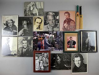 Sir Christopher Lee - Collection of signed photographs from friends and acquaintances including Conrad Veidt, Gregory Peck, B