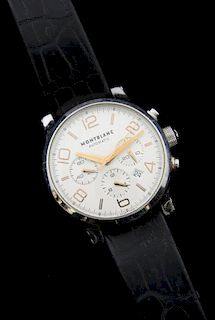 Gentleman's Montblanc wristwatch owned by Sir Christopher Lee.Provenance: From the Estate of Sir Christopher Lee