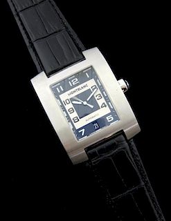 Gentleman's Montblanc wristwatch owned by Sir Christopher Lee.Provenance: From the Estate of Sir Christopher Lee