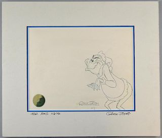 Chuck Jones - Original production drawing of The Grinch from 'Dr. Seuss' How the Grinch Stole Christmas', signed by Chuck Jon
