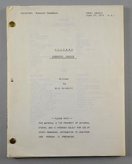 Columbo (American TV Series) Original script for 'Identity Crisis' written by Bill Driskill, dated June 23,1975