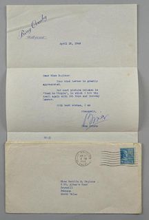 Bing Crosby - 1903-1977 (American singer & actor) a hand signed letter & personalised envelope, dated April 22nd 1946