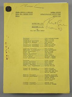 Doctor Who - Camera Script for Episodes 1-4 'The Trial of a Time Lord' by Pip & Jane Baker, August 1986, starring Colin Baker