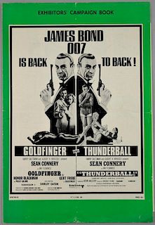 James Bond Goldfinger / Thunderball (1968) UK Exhibitorsﾒ Campaign Book with insert for Thunderbird 6