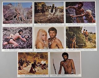 When Dinosaurs Ruled The Earth (1970) 8 British Front of House cards, Hammer Film Production, 10 x 8 inches (8)