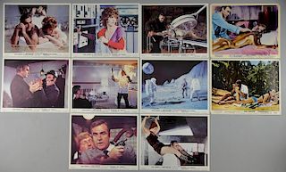 James Bond Diamonds Are Forever (1971) 8 British Front of House cards, 1 for Goldfinger (1964) & 1 for Thunderball (1965), 10