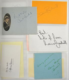 Entertainment Memorabilia: A large collection of over 400 autographs, the majority being individual album pages, many relatin