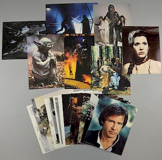 Star Wars Trilogy - 19 publicity photographs and front of house stills, together with 2 Indian Jones related front of house s