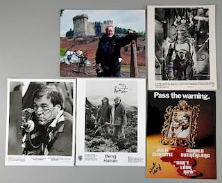 Hollywood Movie Directors: 5 autographed publicity photographs, signatures including; Ridley Scott, Oliver Stone, Nicholas Ro