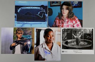 Hollywood Actress Autographs: 5 signed publicity photographs, signatures including; Anne Hathaway, Olivia Wilde, Robin Wright