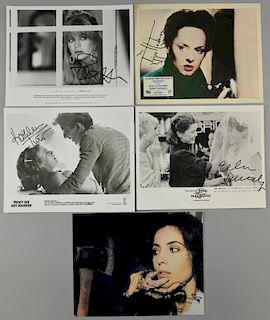 Hollywood Actress Autographs: 5 signed publicity photographs, signatures including; Tippi Hedren, Kathleen Turner, Goldie Haw