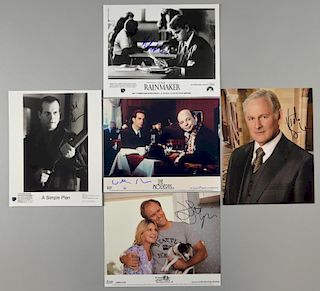 Hollywood Actor Autographs: 5 signed publicity photographs, signatures including; Matt Damon, Bill Paxton, John Lithgow, Vict