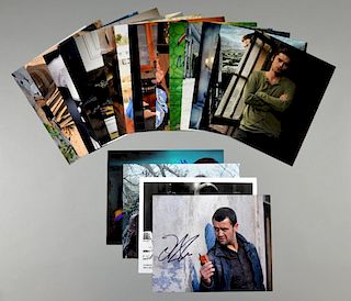 British Actor Autographs: 20 signed publicity photographs, signatures including; Mark Strong, Tom Bateman, Will Poulter, John