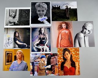 British Actress Autographs: 10 signed publicity photographs, signatures including; Miranda Richardson, Siorse Ronan, Brenda B