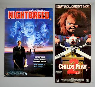Horror Autographs: Three signed 1990s posters including; Freddy's Dead: The Final Nightmare signed by Robert Englund, Nightbr