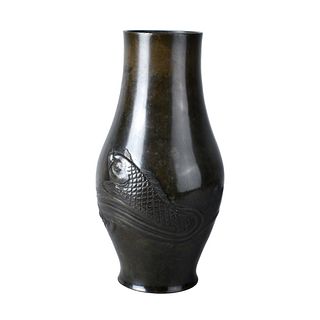 19/20th C. Japanese Bronze Vase