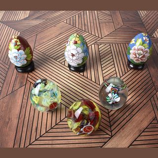 Vintage Assorted Egg Paperweights