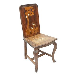 Italian Marquetry Inlaid Side Chair