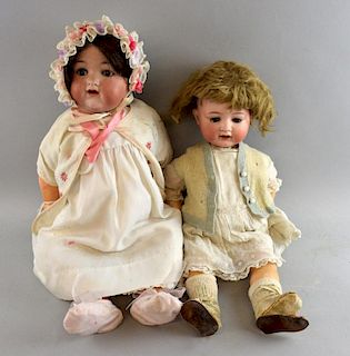 Two Armand Marseille dolls, 'AM990 A12M', and 'AM992 A9M',