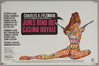 James Bond Casino Royale (1967) Belgian film poster, artwork by Robert McGinnis, Columbia, rolled, 14.25 x 21.5 inches