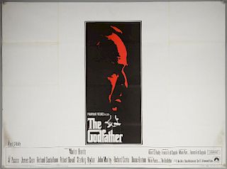 The Godfather (1971) British Quad film poster, starring Marlon Brando, Paramount, folded, 30 x 40 inches