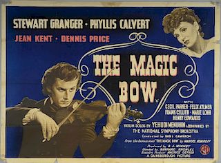 The Magic Bow (1946) British Quad film poster, starring Stewart Granger & Phyllis Calvert, Gainsborough, folded, 30 x 40 inch