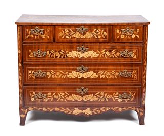 ELABORATE MARQUETRY CHEST OF DRAWERS