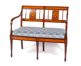 CONTINENTAL MARQUETRY SETTEE