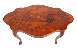 LOUIS XV STYLE INLAID COFFEE TABLE
