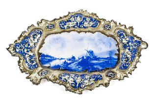 ROCOCO REVIVAL FAIENCE PLATTER