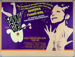 15 British Quad film posters including Funny Girl, The Owl and the Pussycat, For Pete's Sake, Twinky, Only Two Can Play / The