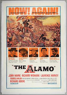 The Alamo (R-1967) One Sheet film poster, starring John Wayne, United Artists, linen backed, 27 x 41 inches