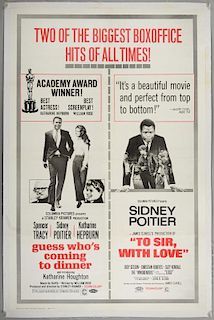 Three Days of The Condor (1975) & Guess Who's Coming To Dinner / To Sir With Love (1969) One Sheet film posters, linen backed