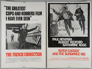 Three British Double Crown film posters including Game of Death (Bruce Lee), Butch Cassidy and the Sundance Kid & The French 