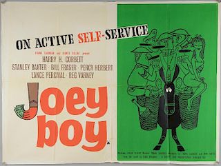 Two Harry H. Corbett British Quad film posters The Bargee (1964) & Joey Boy (1965), folded, 30 x 40 inches (2)