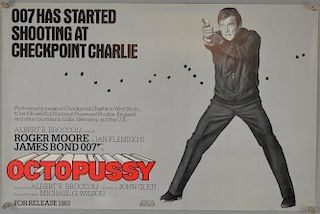 James Bond posters including Octopussy (1983) advance film poster (15 x 23 inches), Quantum of Solace (60 x 40 inches) & two 