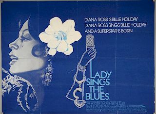 Lady Sings The Blues (1972) British Quad film poster, starring Diana Ross in the Tamala Motown, folded, 30 x 40 inches