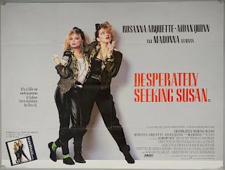 Desperately Seeking Susan (1985) British Quad film poster, starring Madonna, Rank, folded, 30 x 40 inches