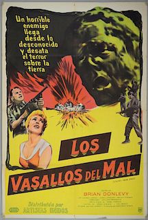 Quatermass II / Enemy From Space (1957) Set of 8 US Lobby cards (11 x 14 inches), Italian poster (39 x 55 inches) & Spanish l