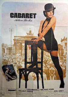 Cabaret (1972) French Grande film poster, starring Liza Minnelli, folded, 47 x 63 inches