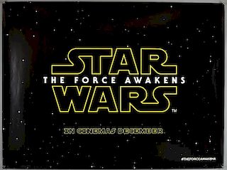Star Wars The Force Awakens (2015) British Quad film poster, teaser, Disney, rolled, 30 x 40 inches