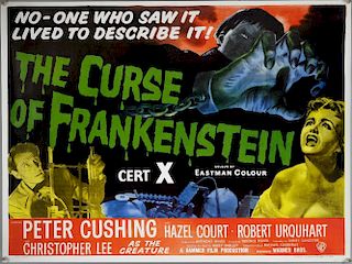 Hammer - Two British Quad film posters, Dracula & The Curse of Frankenstein - 50th Anniversary licensed by Hammer Film Produc
