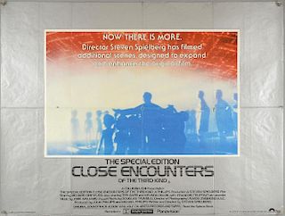 12 film posters, including British Quads for Close Encounters of The Third Kind, Meet The Applegates, Prisoners of The Lost U