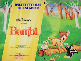 14 film posters including British Quads for James and The Giant Peach, Cool World, Peter Pan, Bambi, Cinderella, Snow White &