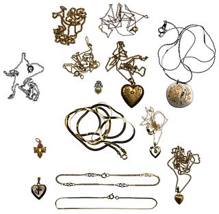 14k Gold, 10k Gold and Sterling Silver Jewelry Assortment