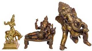 Indian Hindu Deity Copper Alloy Sculpture Assortment